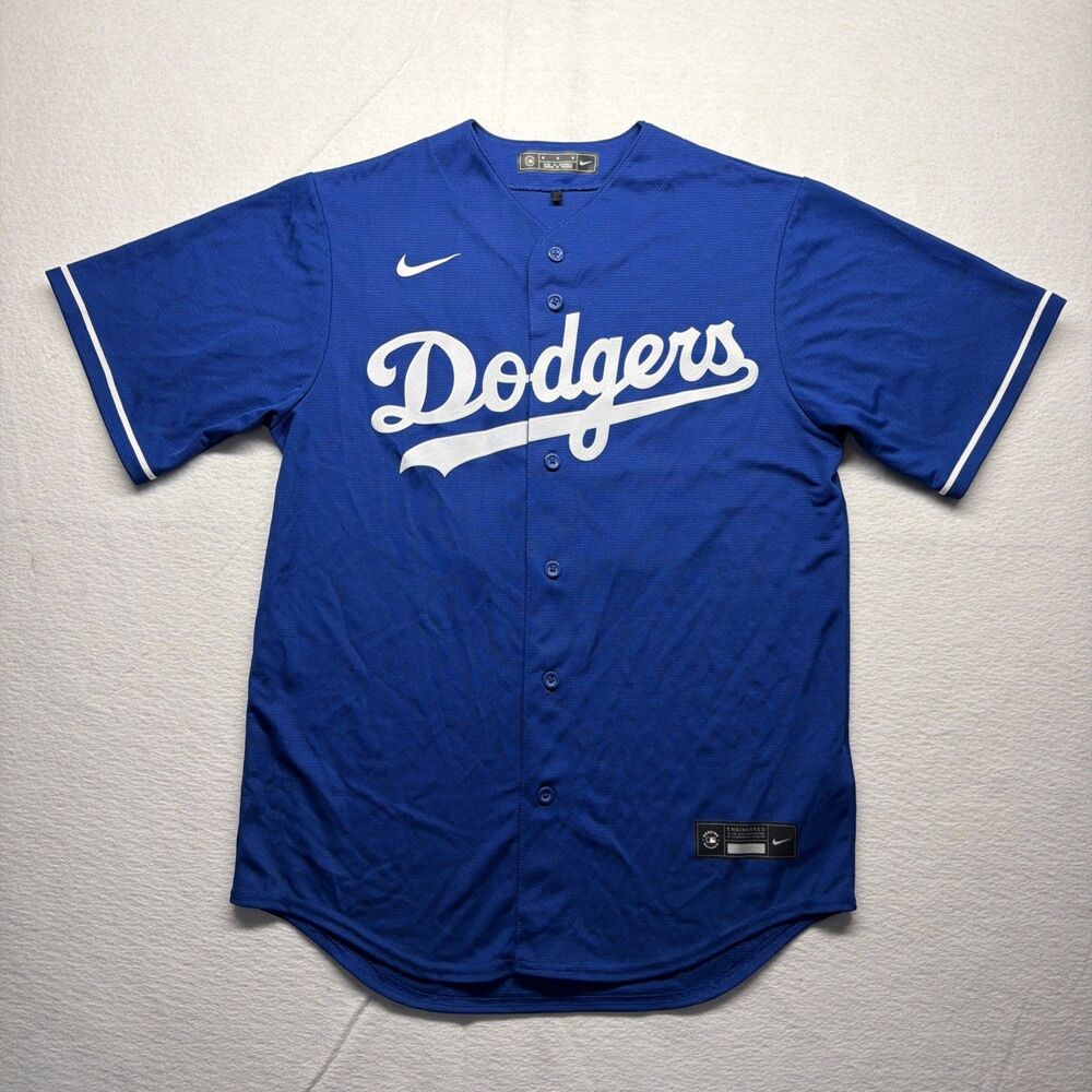 Nike LA Dodgers Mookie Betts #50 Baseball Jersey Blue White MLB - Men's Medium